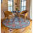 Vintage Glory Hand Hooked Wool Rug in Blue/Faded Red/Cream-84521081