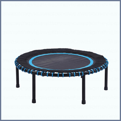 Trampoline de remise en forme pour adultes de 40 pouces avec des élastiques durables, un rebond d'exercice stable et silencieux, un excellent mini trampoline pour l'entraînement à l'intérieur / au jardin, une charge maximale de 330 lb pour le cardio, l'équilibre et l'exercice familial