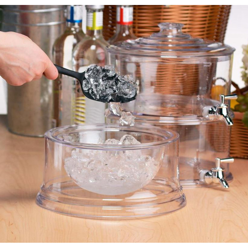 Dispenser, Acrylic Beverage Dual with Ice Comp. Countertop, Hospitality, Hotel