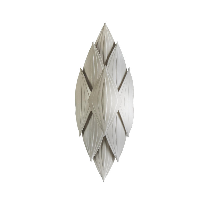 Xavier Clarisse Embossed Leather Wall Sconce, Bone