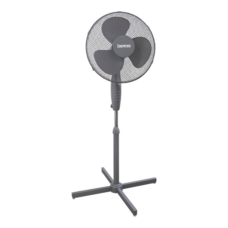 Benross 124Cm Oscillating Pedestal/Standing Fan, Grey