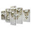 Landenne - Art mural fleurs sauvages - Art mural traditionnel sur toile 5 pièces