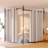 Room Divider, Height And Width Adjustable No Drilling Curtain Rod, Heavy Duty Metal Tension Wall Divider For Room Separation, Portable Wall Partition Separators Not Included Curtains