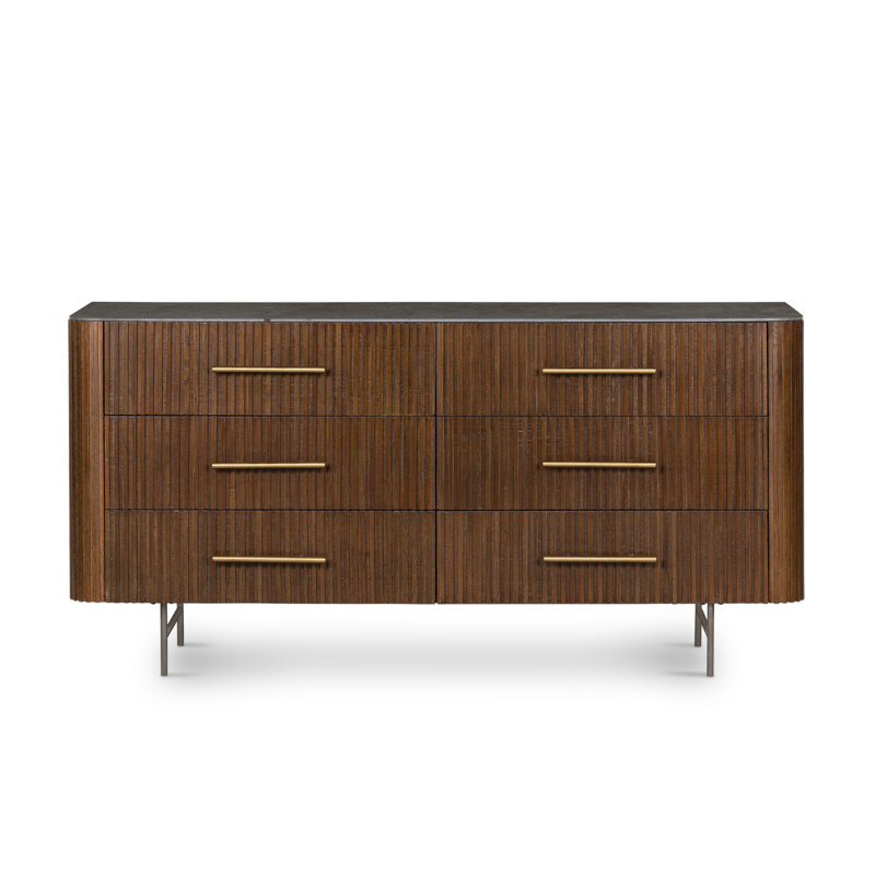 Fletcher 6 - Drawer Dresser, Terra Brown Oak