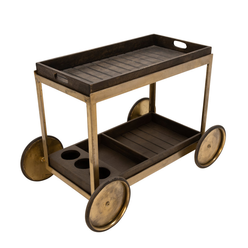 Chariot-bar en bois