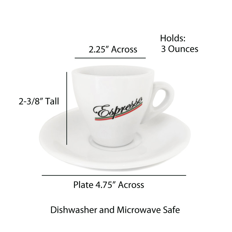 Tasse à espresso en porcelaine Lorren Home Trends avec logo espresso