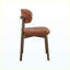 Ensemble de 2 chaises de salle à manger en bois massif brun, chaises de ferme rembourrées avec siège et dossier en tissu doux, chaises de salle à manger de cuisine minimalistes-133872142-133872144
