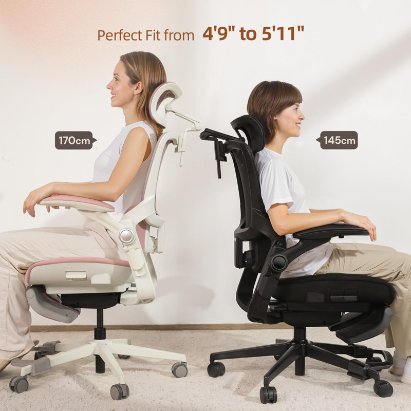Cablady S2 Ergonomic Office Chair in Pink, Pink