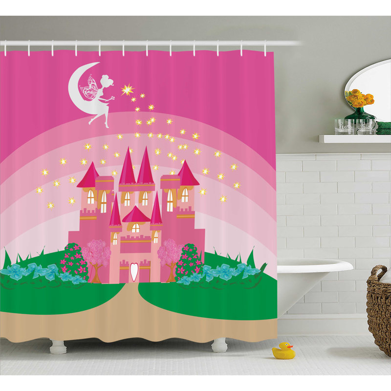 Rideau de douche simple princess castle girly magic conte Rhonda, H 75 po x l 69 po