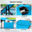 Chaise longue de piscine 2 pièces avec dossier inclinable à 5 niveaux, trou de lecture, poche latérale, bleu-104846673-104846685