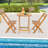 Olus 2 - Person Acacia Wood Patio Dining Set with Round Table