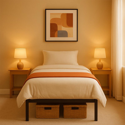Platform Metal Bed Frame Modern