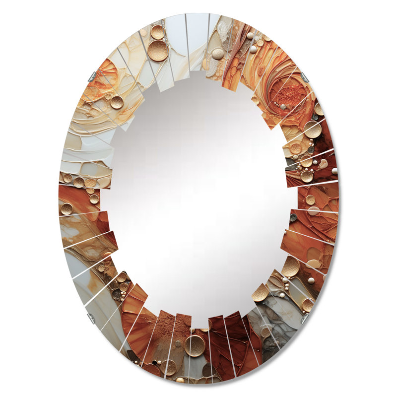 Strathmist - Miroir mural moderne ovale, 30 po x 20 po