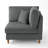 Seemab Upholstered Gray Corduroy Armchair with Pillow Back, One Arm Single Chair Module Part For Sectional Sofa-94322392