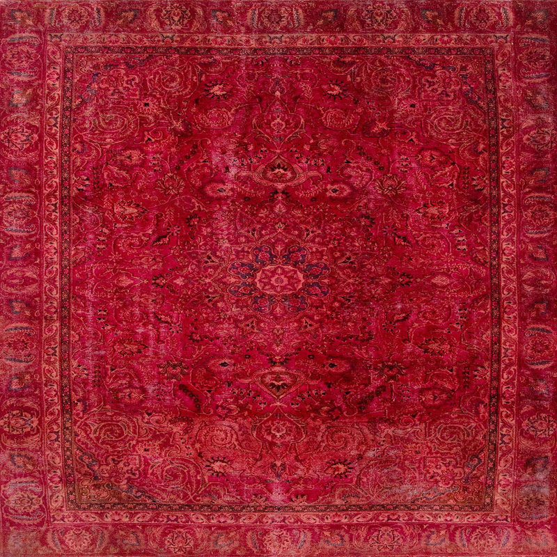 Abstract Indoor Rug, Square 7'