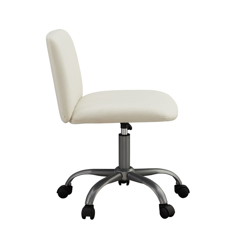 Morency Swivel Office Chair, Cream