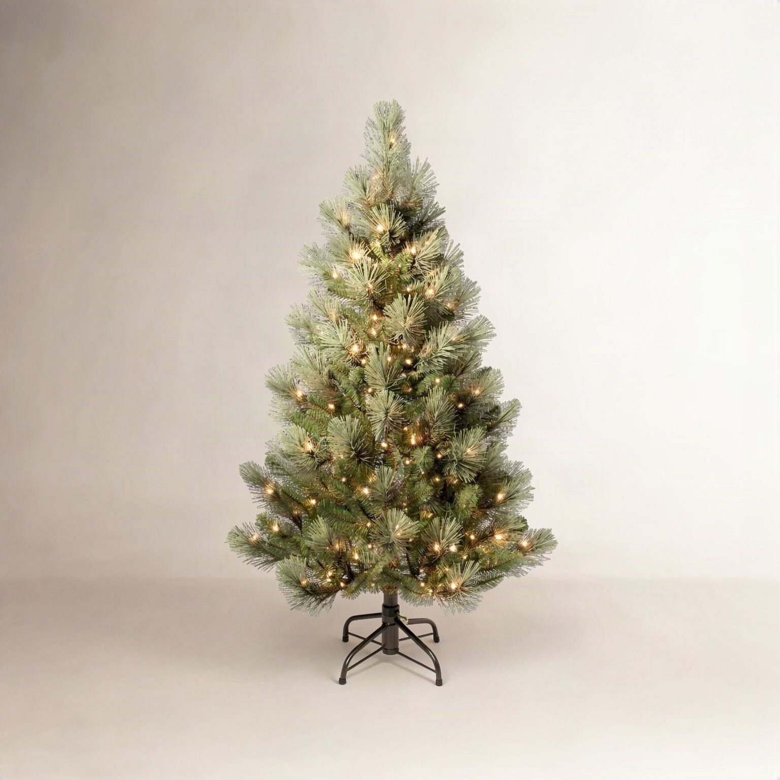 Pre-Lit Slim Pine Christmas Tree, 4.5'