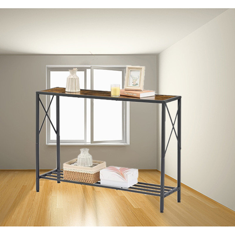 Industrial Entrance Table, Brown, Black