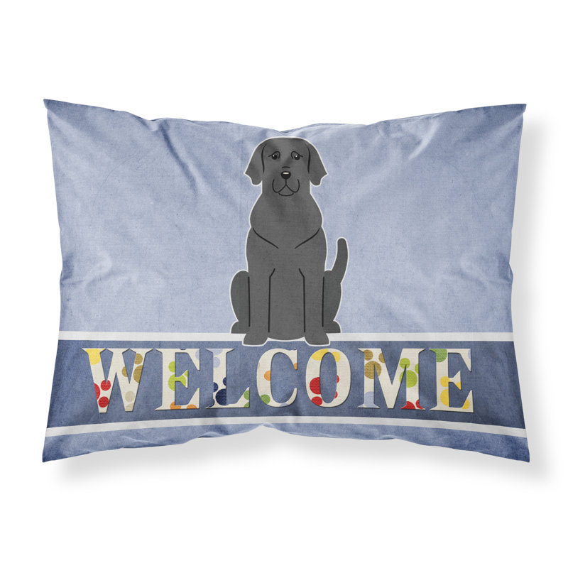 Taie d’oreiller welcome, Labrador noir
