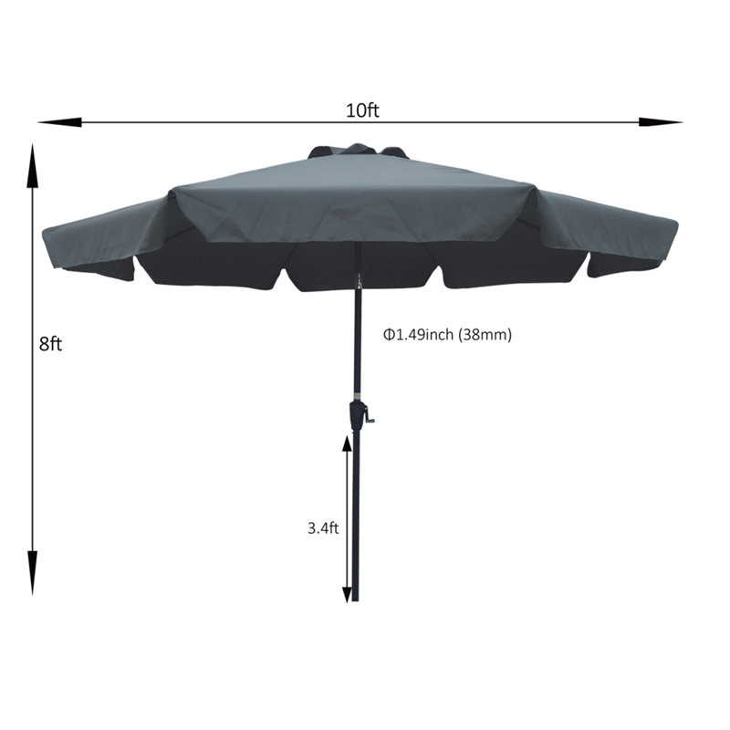 Parasol d'extérieur avec rabat