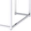 Table basse rectangulaire avec plateau en bois massif et base traîneau chic en métal