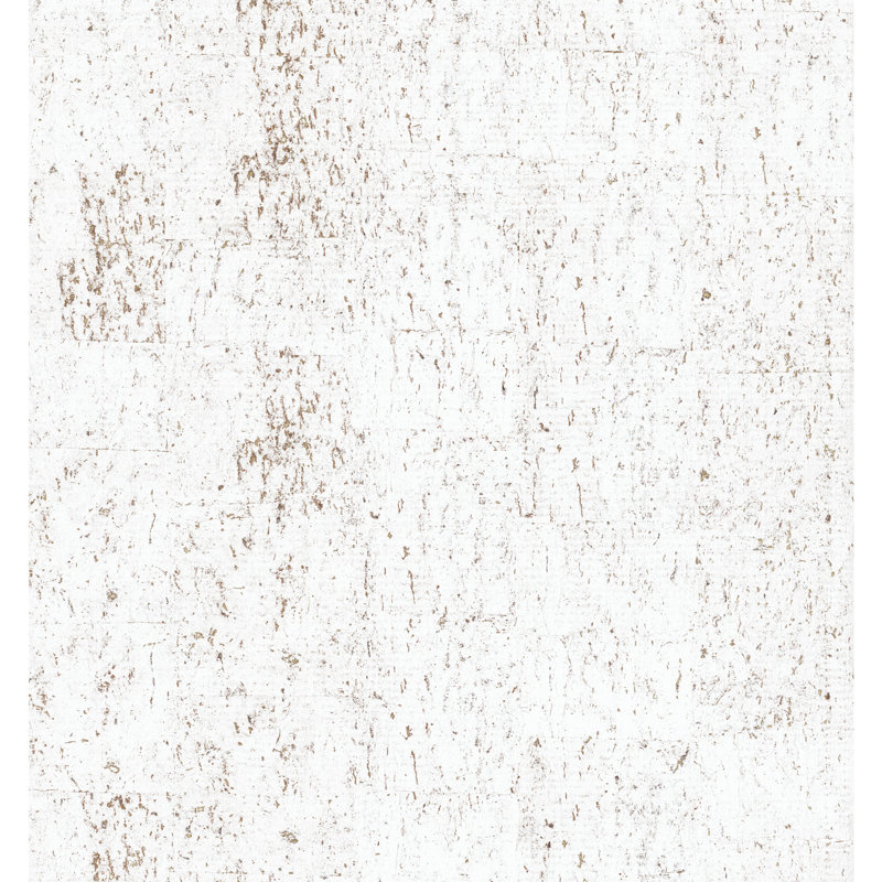 Papier peint en liège, Blanc vif / doré