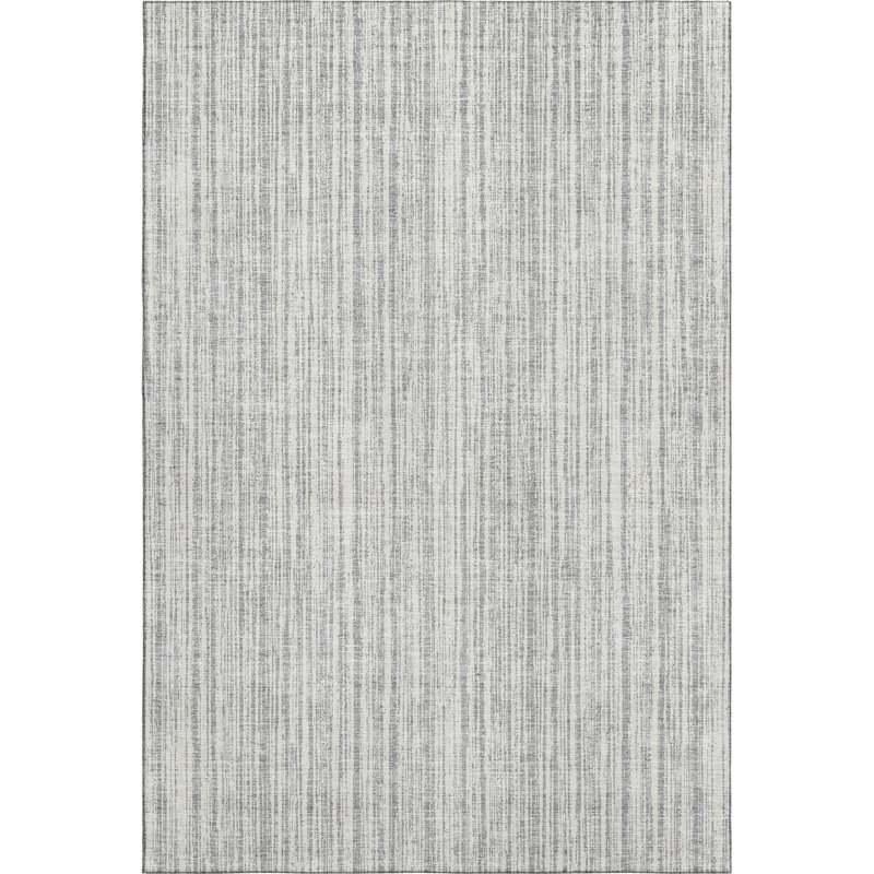 Premium Machine Washable Prisco Gray Rug, Rectangle 9' x 12'