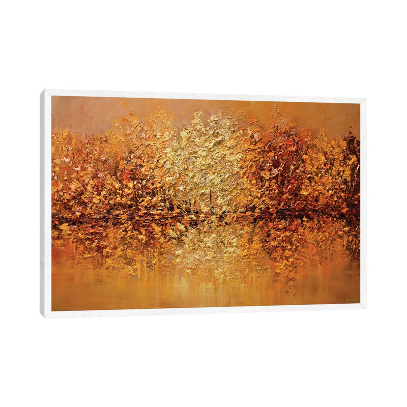 Orange County by Osnat Tzadok - Painting on Canvas, 66.04 cm H x 45.72 cm W, White Framed