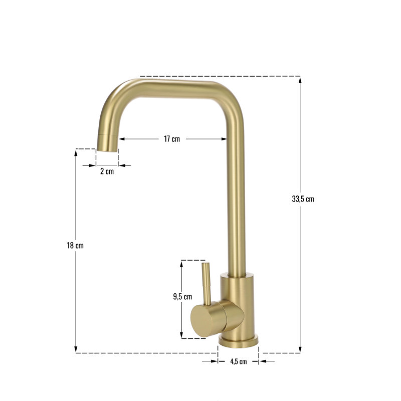 Belfry Kitchen Kitchen Faucet, Gold