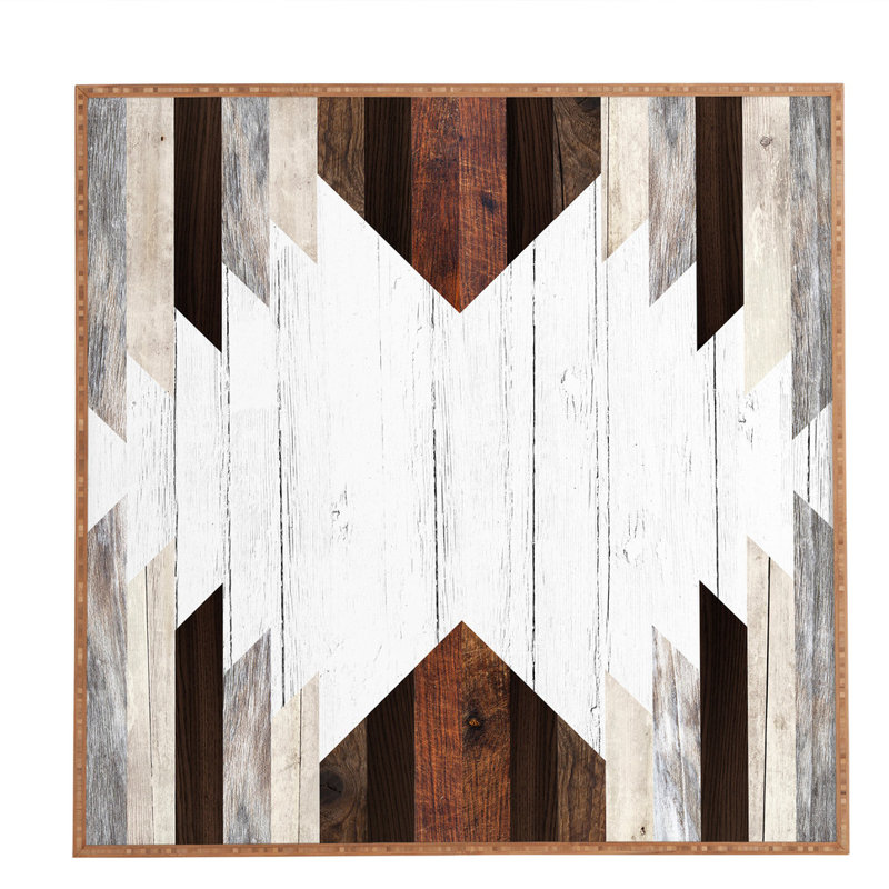 «Geo Wood 2 - Reproduction d'art graphique encadrée sur bois, H 30 po x l 30 po x p 1 po