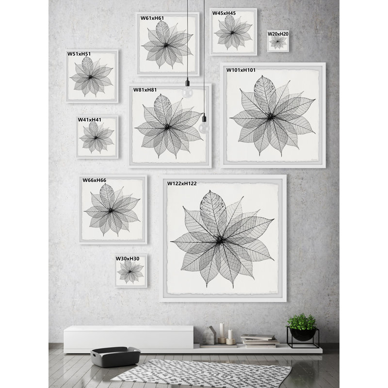 Leaf Structure - Single Picture Frame Painting, 81cm H x 81cm W x 3.81cm D