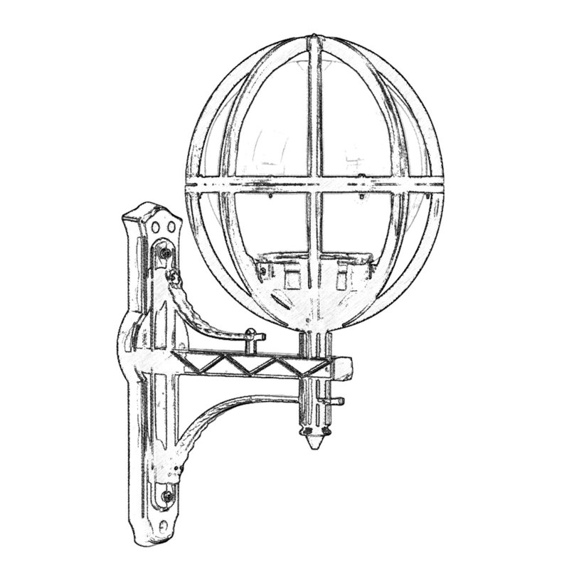 Sloat Black Outdoor Armed Sconce