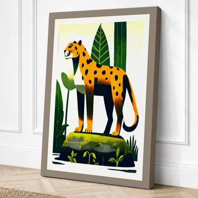 Spotted Leopard In Foliage Vintage - Print