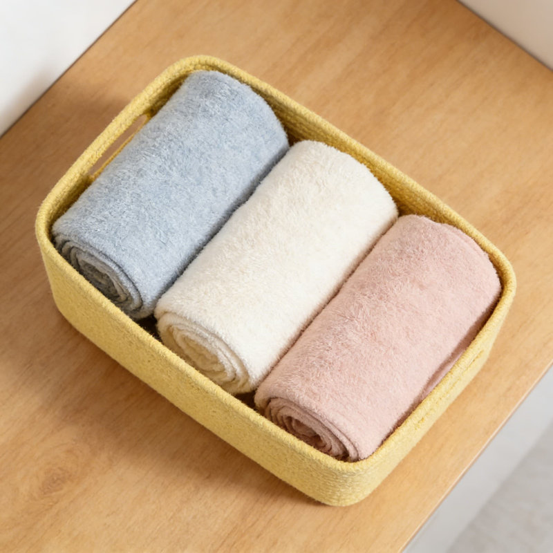 Large Storage Baskets For Shelves And Closet Organizers, Woven Rope Bins For Clothes, Blankets, Toys, And Nursery, 2-Pack Rectangular Decorative Baskets