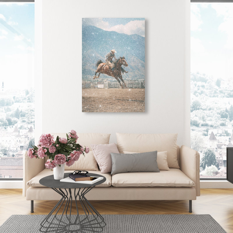 Bronc Rider Print by Oliver Gal, 45" H x 30" W, Gallery Wrapped