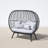 Vikki 68.75 " W Metal Loveseat
