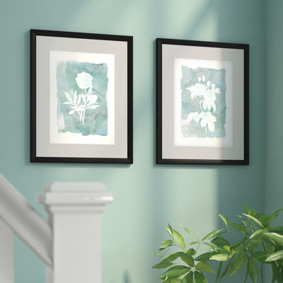 «Silhouette Botanical I», ensemble de 2 reproductions d'impressions encadrées
