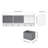 5 - Hook Wall Mounted Coat Rack with Storage in White