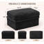 Pouf de rangement rembourré en velours côtelé, module individuel pour canapé d'angle-614514281