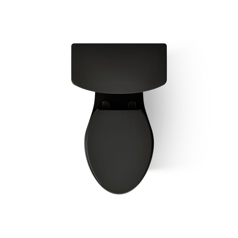 Corbelle Tall Continuousclean Two-Piece Elongated Toilet With Skirted Trapway 1.28 Gpf, Black