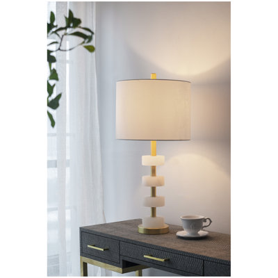 Lampe de table en marbre 13 x 13 x 26 po