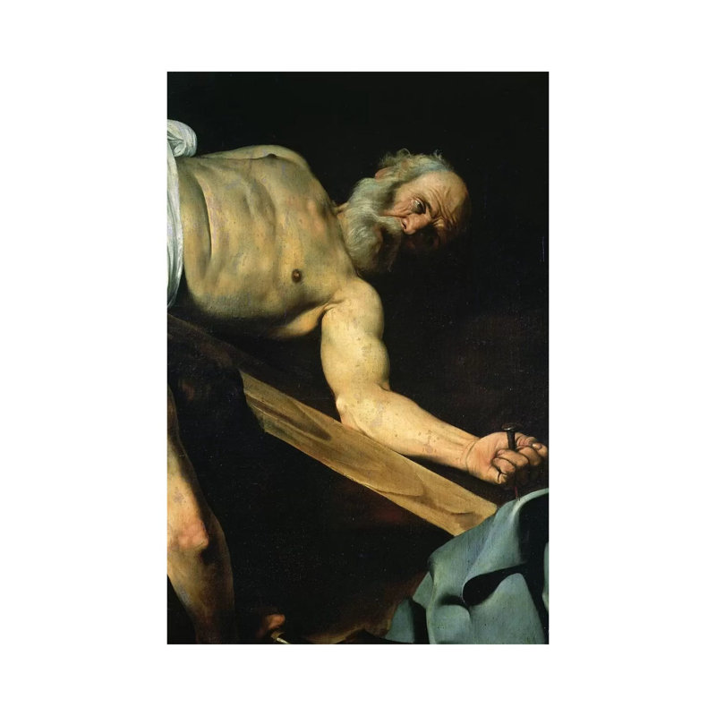 The Crucifixion Of St. Peter, Detail Of St. Peter, 1600-01 by Michelangelo Merisi Da Caravaggio - Wrapped Canvas Print