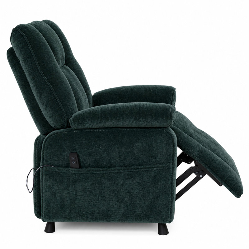Fauteuil inclinable électrique Basic, Chenille vert noirâtre