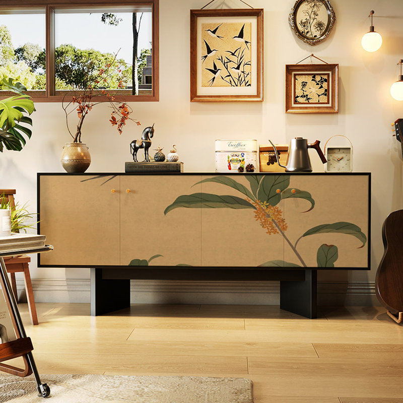 Buffet de style rétro et minimaliste, Noir