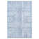  Washable Non-Slip Rug - Blue / Ivory Striped Area Rug for Living Room, Bedroom, Dining Room, and Kitchen