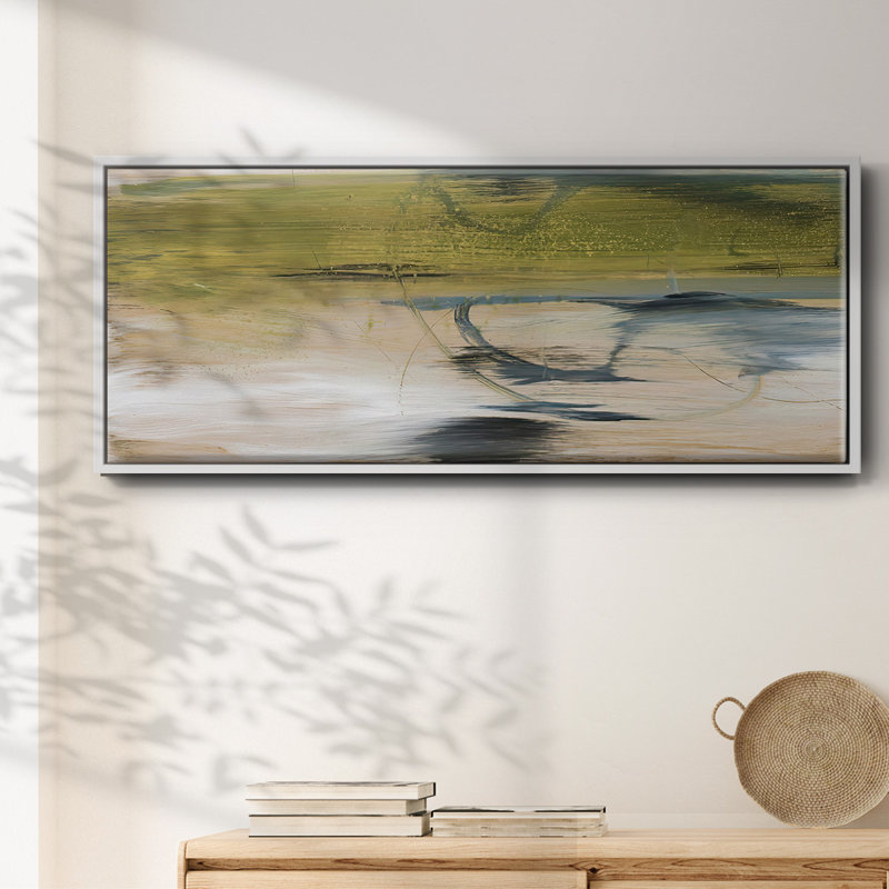 Aquatic Reflections II- Framed Canvas, 24" H x 60" W