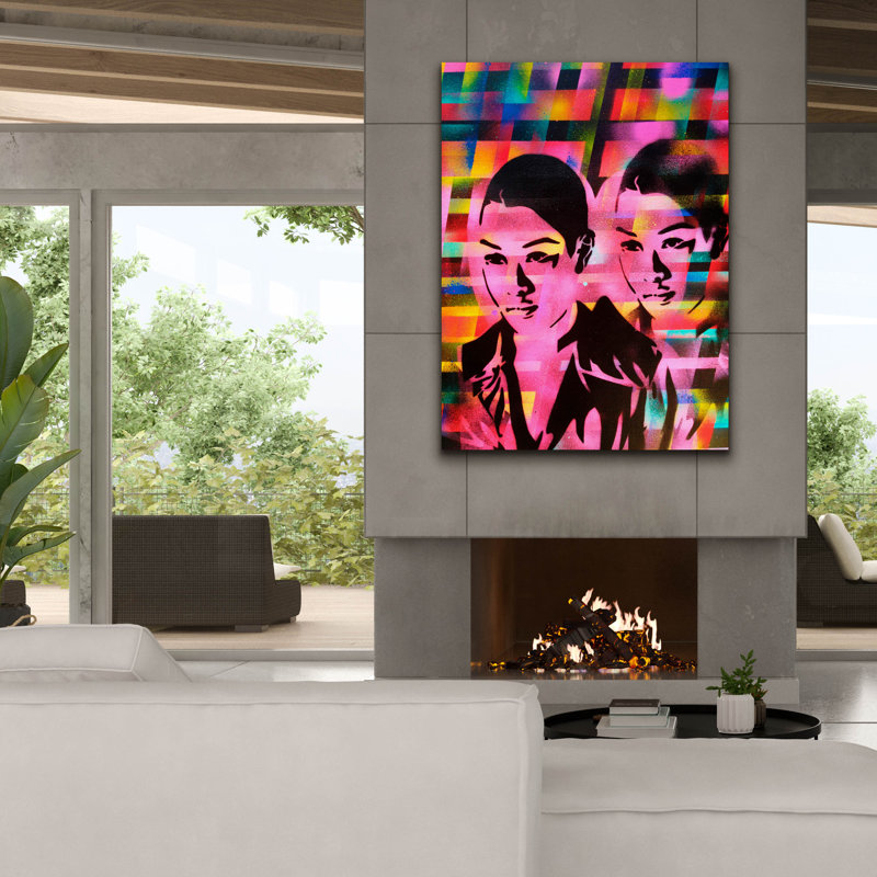 " Androids " by Abstract Graffiti, 54" H x 40" W x 1.5" D