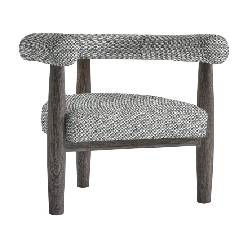 Marin Outdoor Lounge Chair, Light Grey/Dark Grey Linen 6032-110