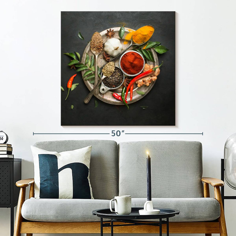Yarlin Indian Cuisine Spices, 33" H x 33" W