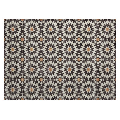 Washable Floral Indoor / Outdoor Rug